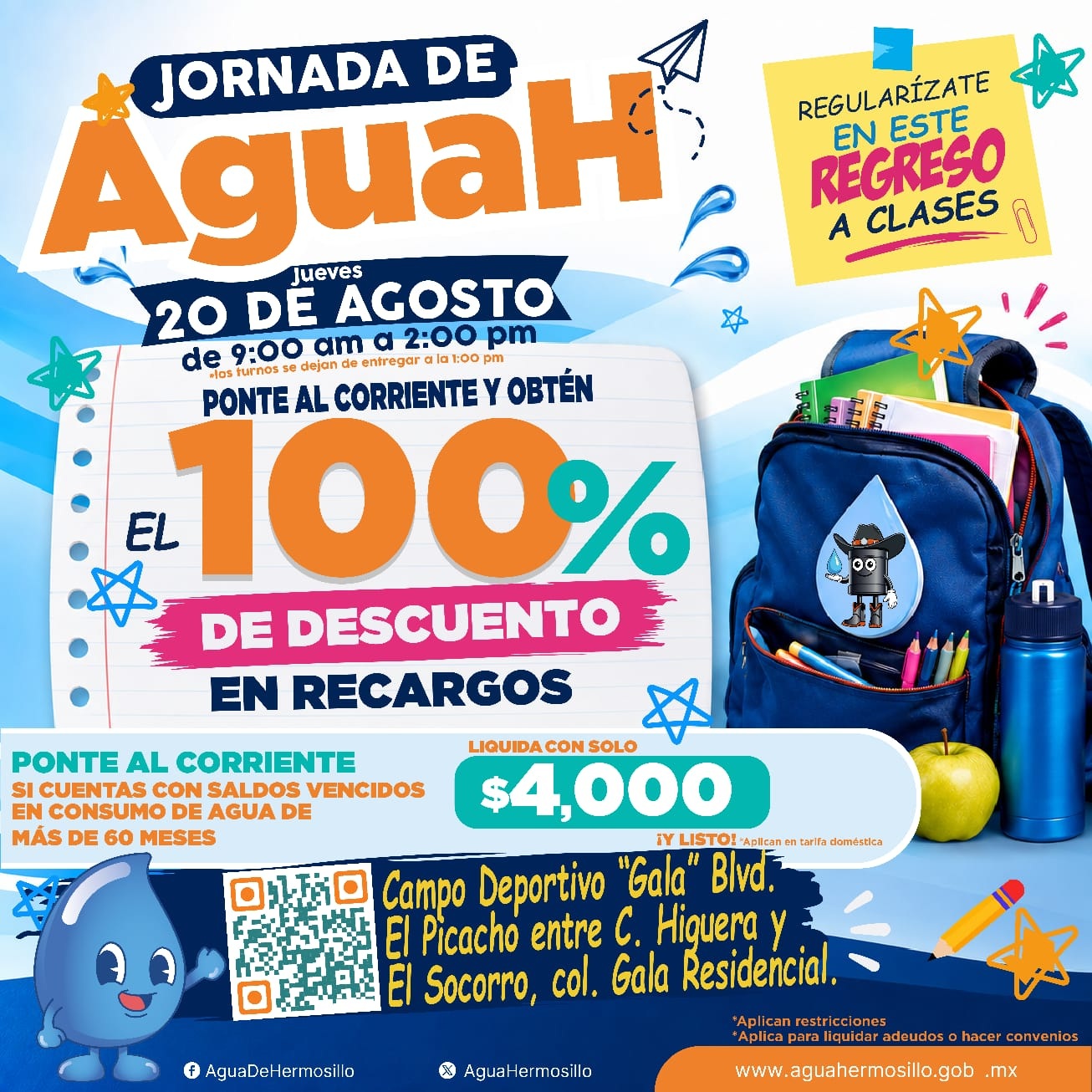 Visitará la colonia Gala Residencial jornada de Agua de Hermosillo