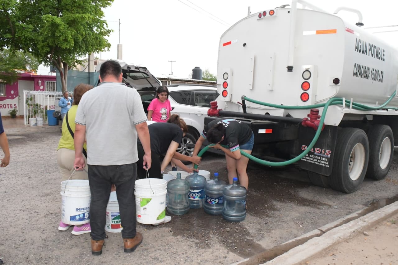 Agua de Hermosillo continúa este martes con programa emergente con brigada especial de pipas