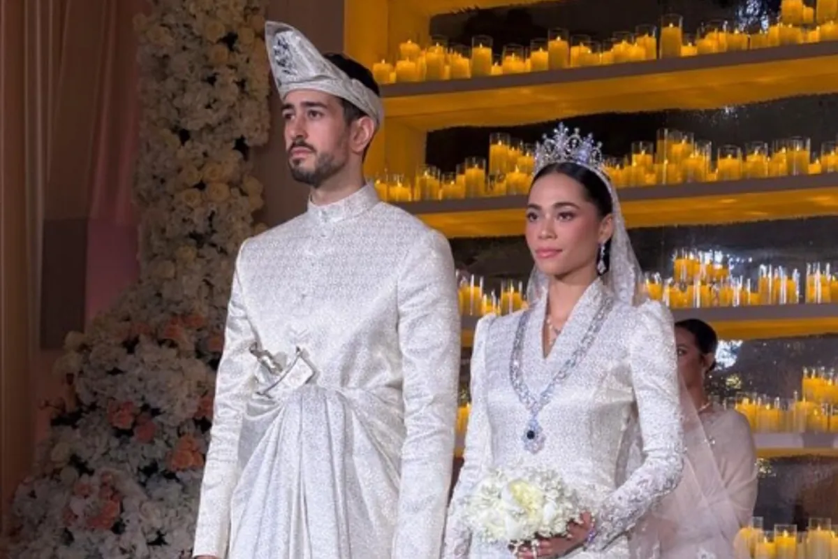 La fastuosa boda de la hija del sultán de Pahang, la princesa Ilyana, con un piloto de carreras británico