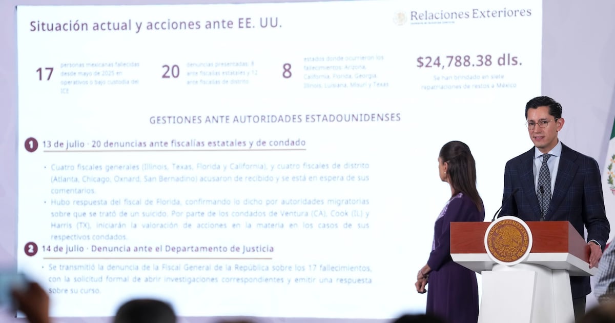 México exige investigar muerte de 17 connacionales bajo custodia o durante operativos de ICE