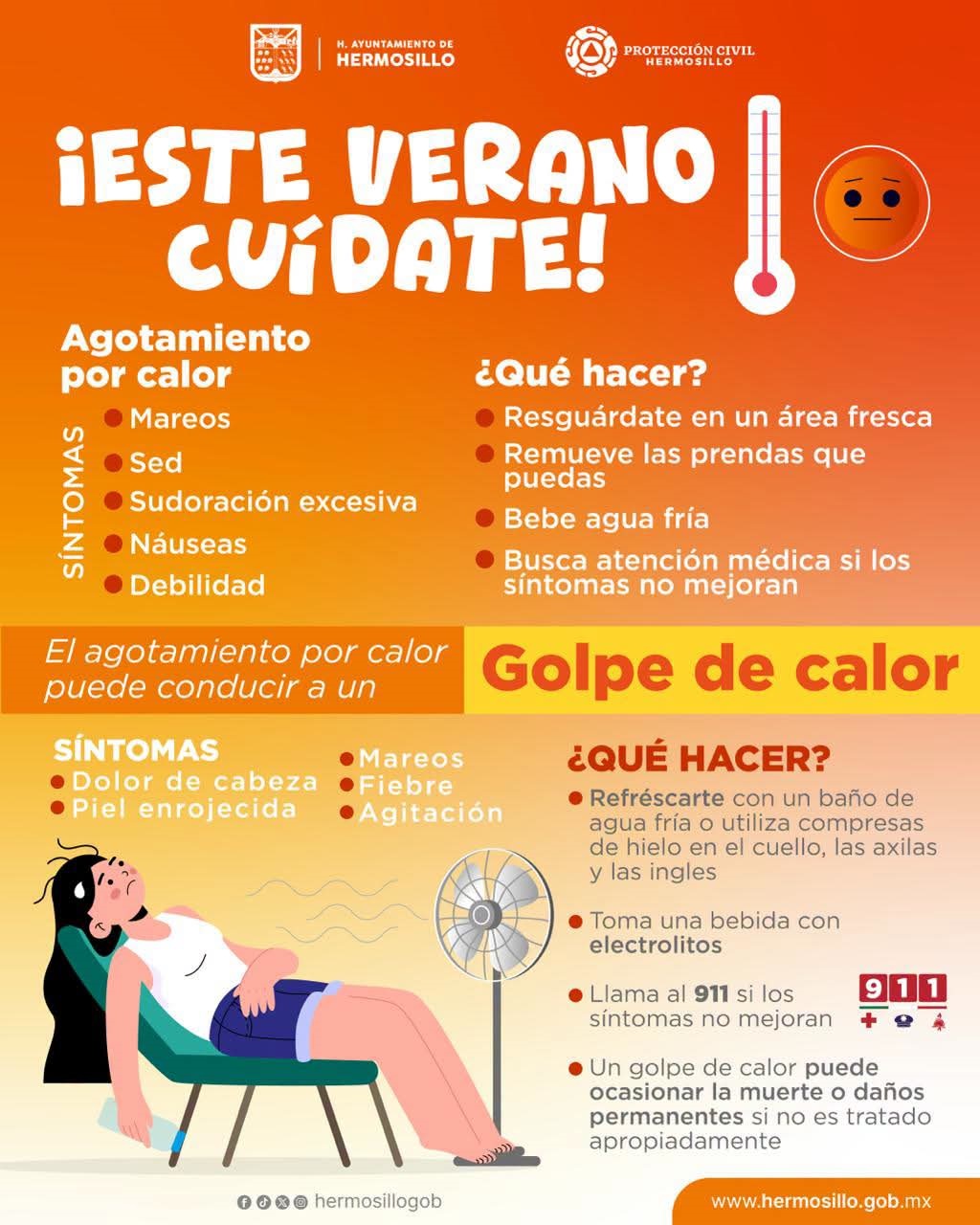 Realizará Gobierno de Hermosillo operativo de hidratación ante aumento de temperaturas de hasta 45 grados centígrados