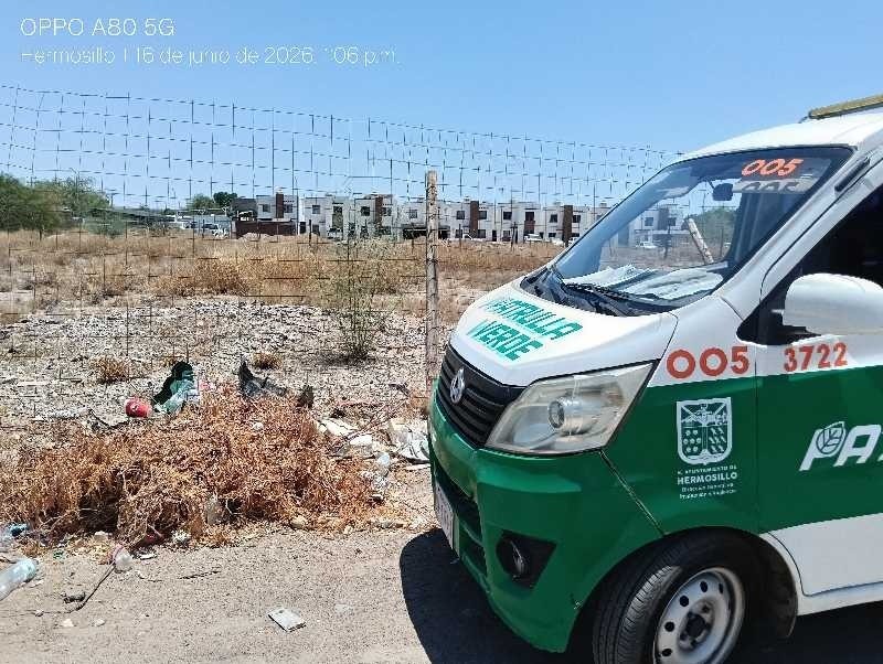 Refuerza Gobierno de Hermosillo atención a lotes baldíos y basureros clandestinos