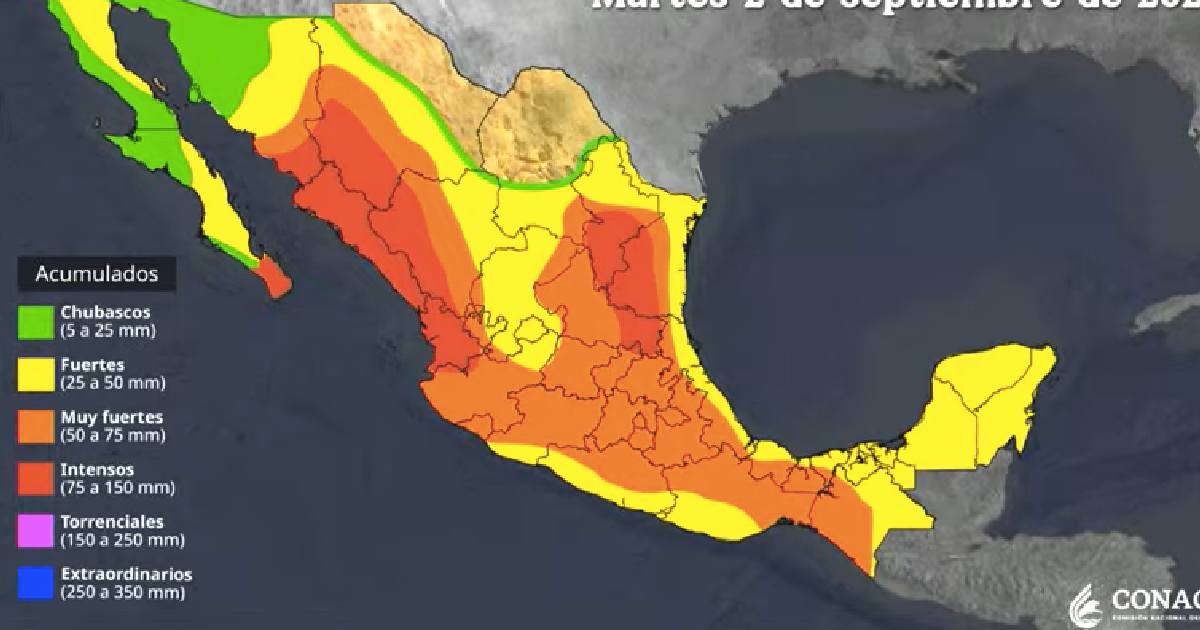 Estado del tiempo 26 de agosto; se pronostica calor y lluvias en la sierra sur de Sonora