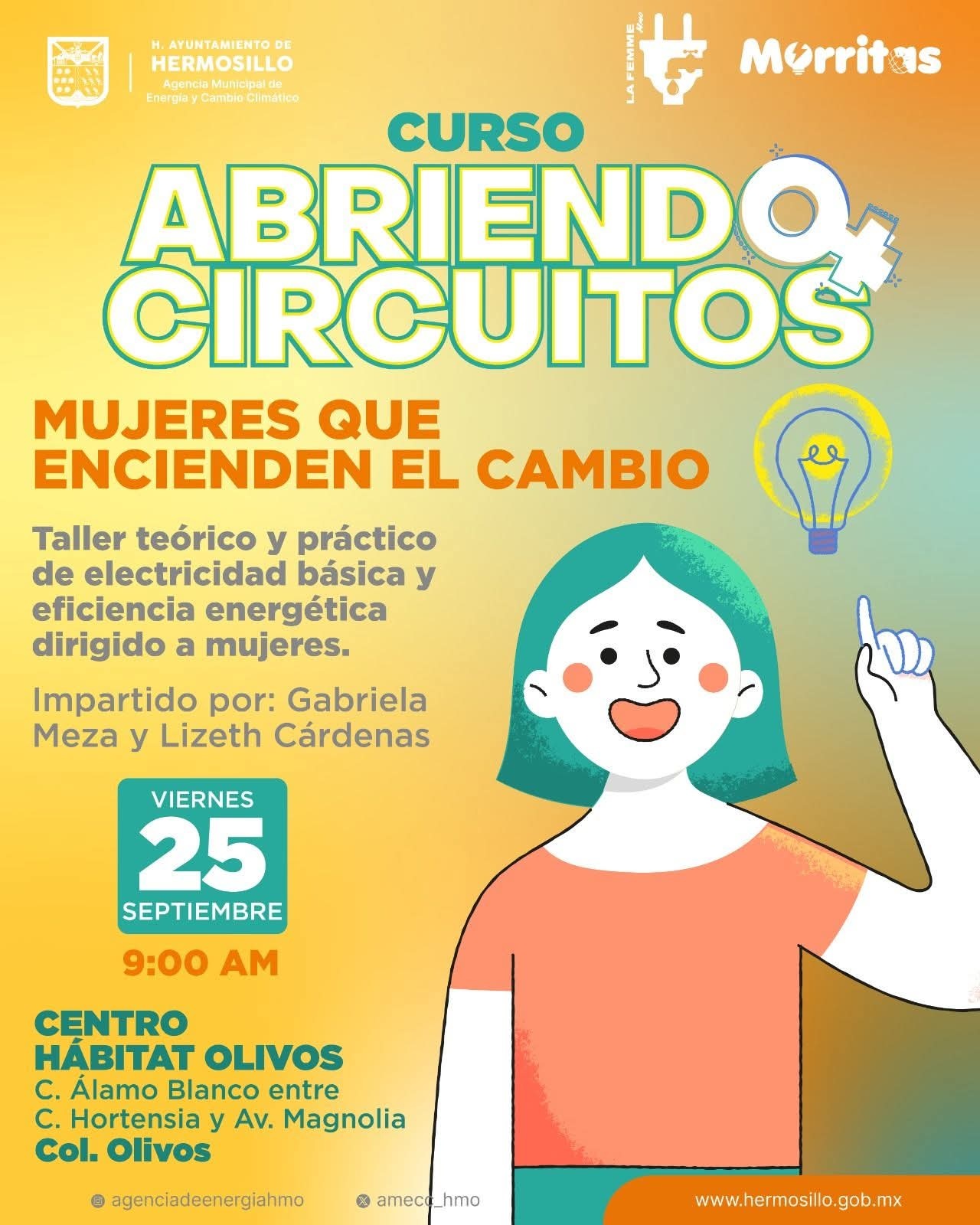 Invita Gobierno de Hermosillo a taller “Abriendo Circuitos” de electricidad básica para mujeres