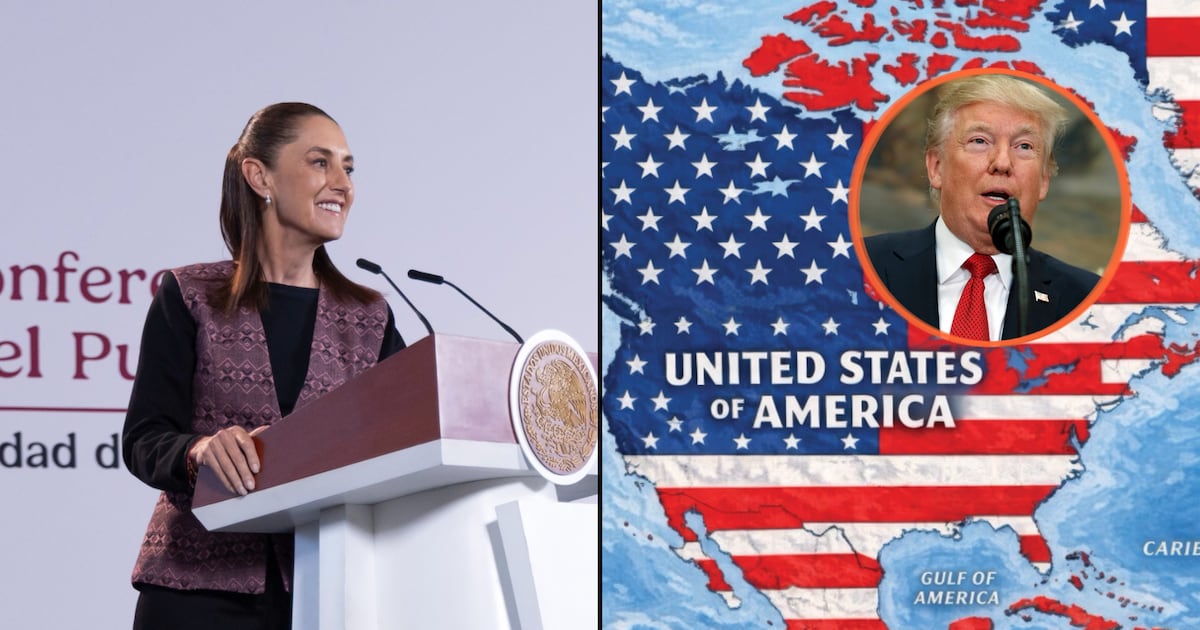 Trump publica mapa con México como parte de EE.UU; Sheinbaum responde