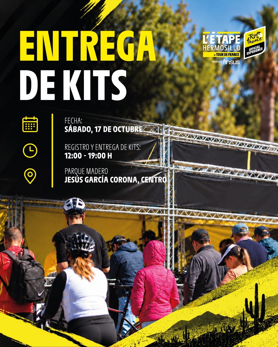 Listo Hermosillo para ser parte del ciclismo internacional de L’Étape by Tour de Francia con entrega de kits a competidores en Parque Madero